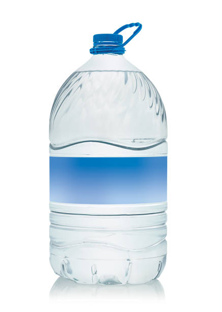 10 liter water bottle on white background